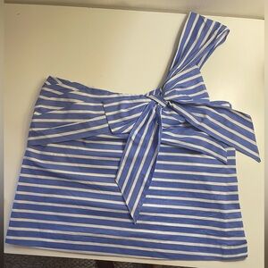 J. Crew Blue and White Striped blouse